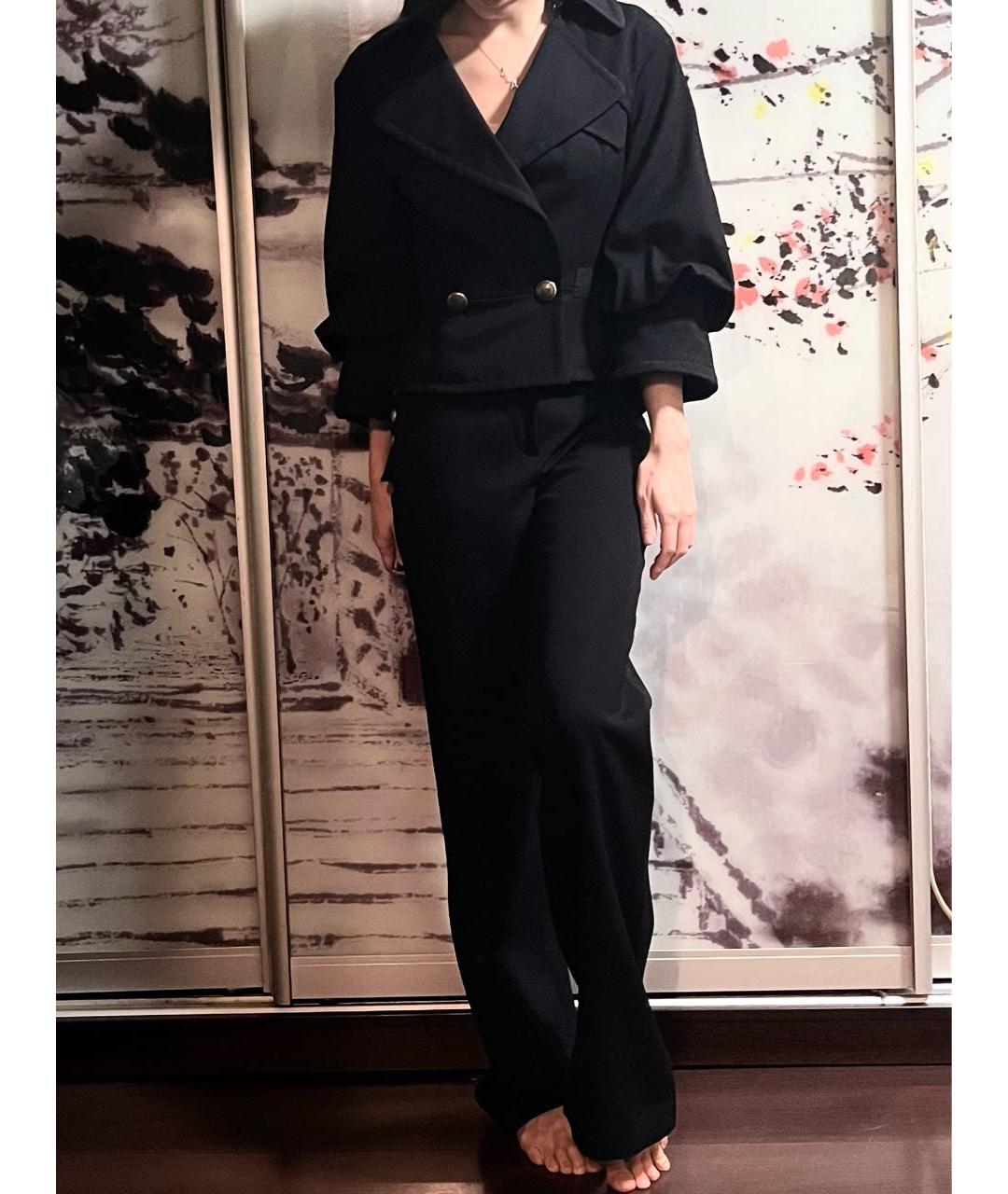 LOUIS VUITTON Черный шерстяной костюм с брюками, фото 4