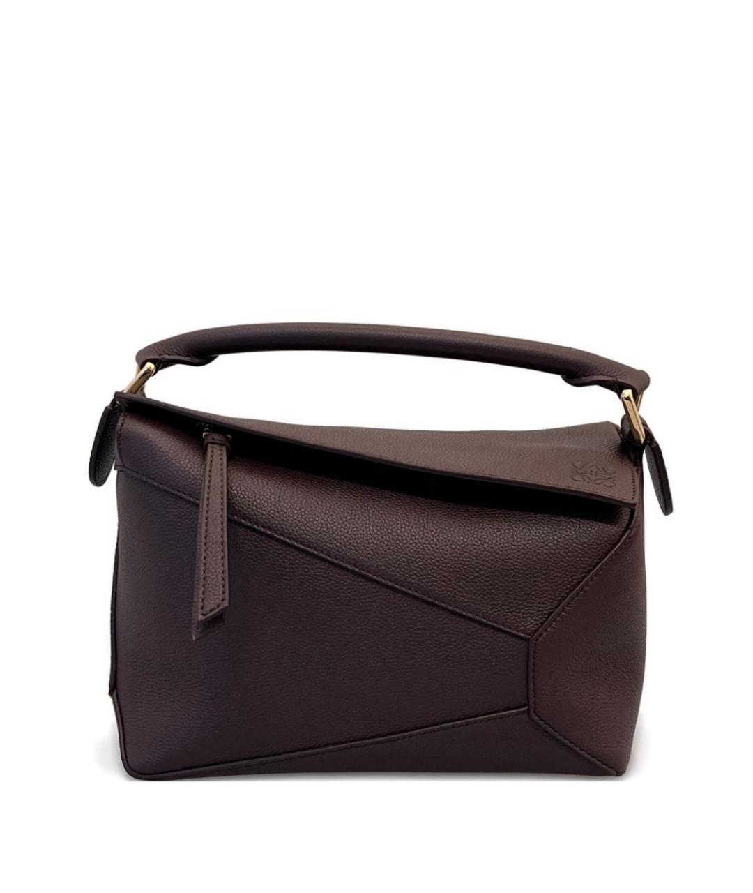 LOEWE Коричневая кожаная сумка через плечо, фото 1