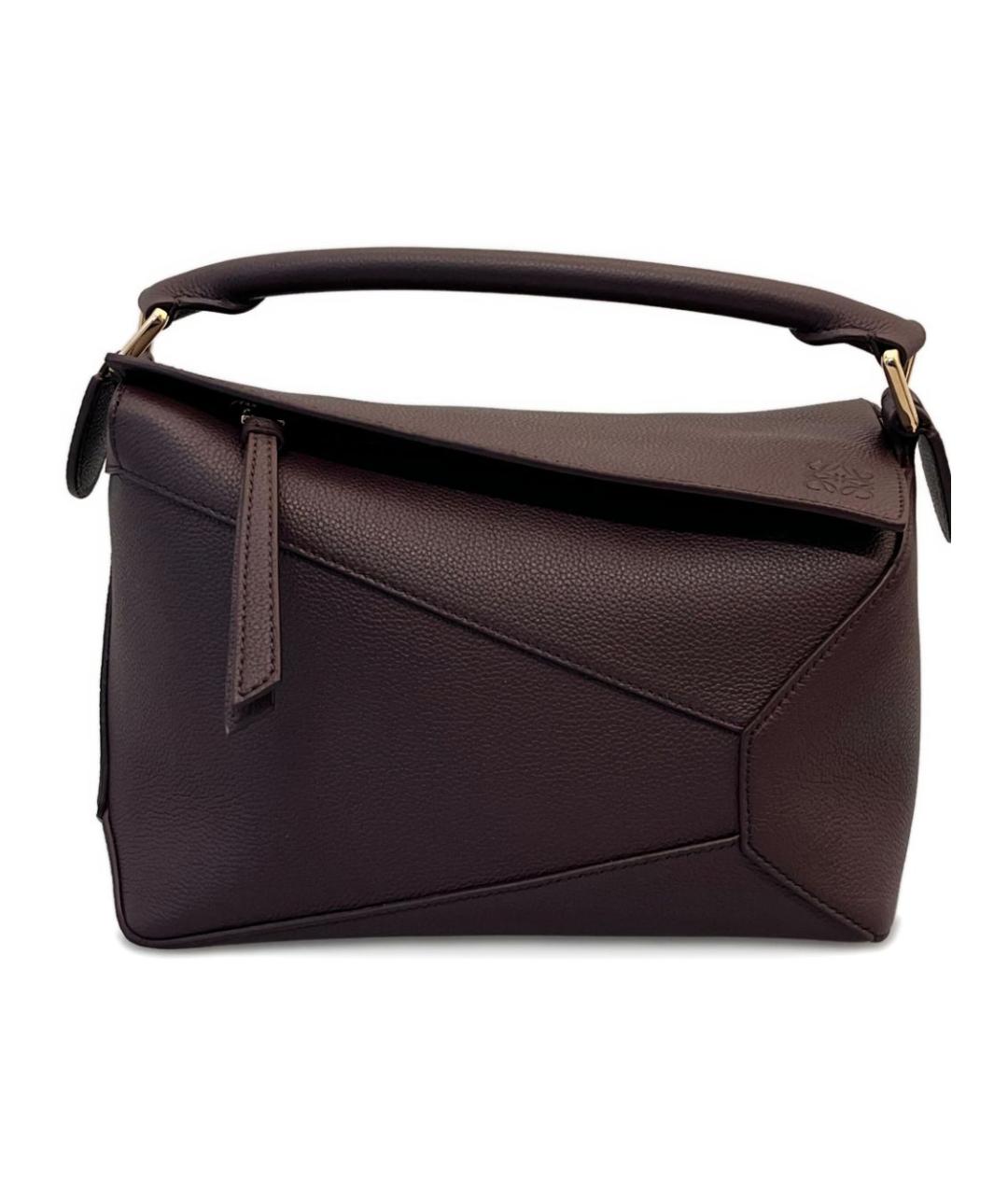 LOEWE Коричневая кожаная сумка через плечо, фото 2