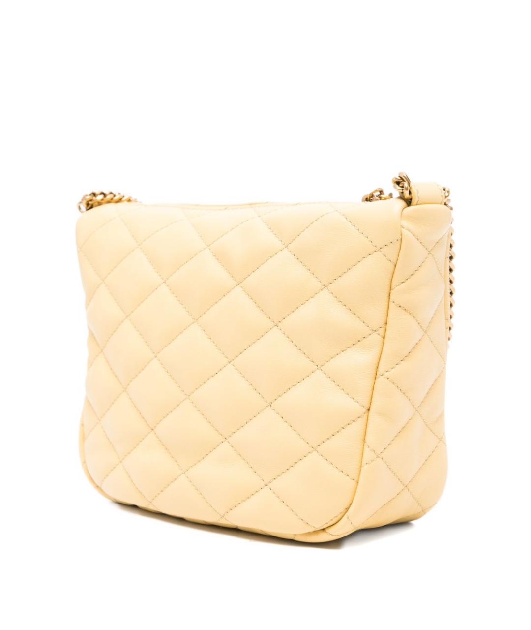 SAINT LAURENT Желтая кожаная сумка через плечо, фото 3