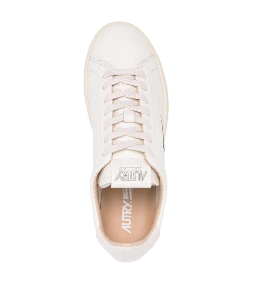 AUTRY Белые кожаные низкие кроссовки / кеды, фото 2
