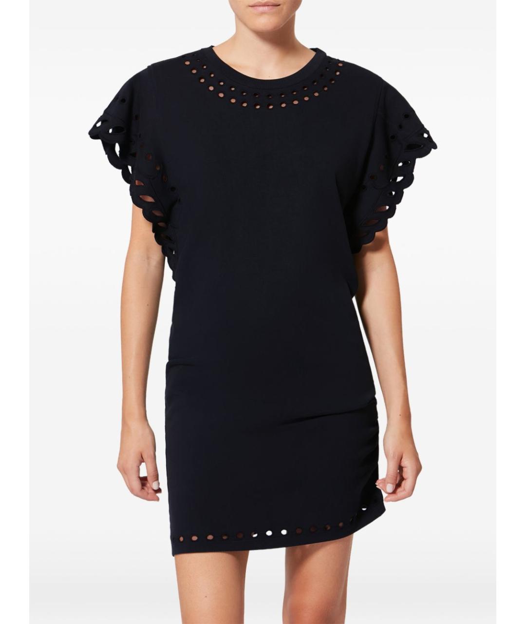 ISABEL MARANT ETOILE Черное хлопковое повседневное платье, фото 4