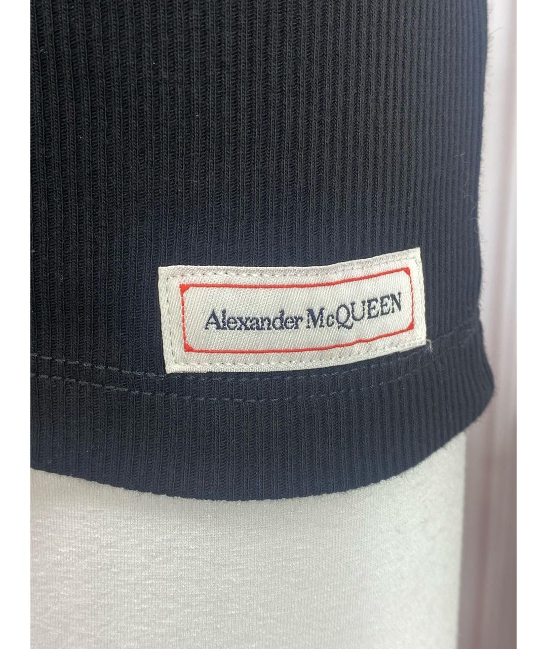 ALEXANDER MCQUEEN Черная хлопковая майка, фото 4