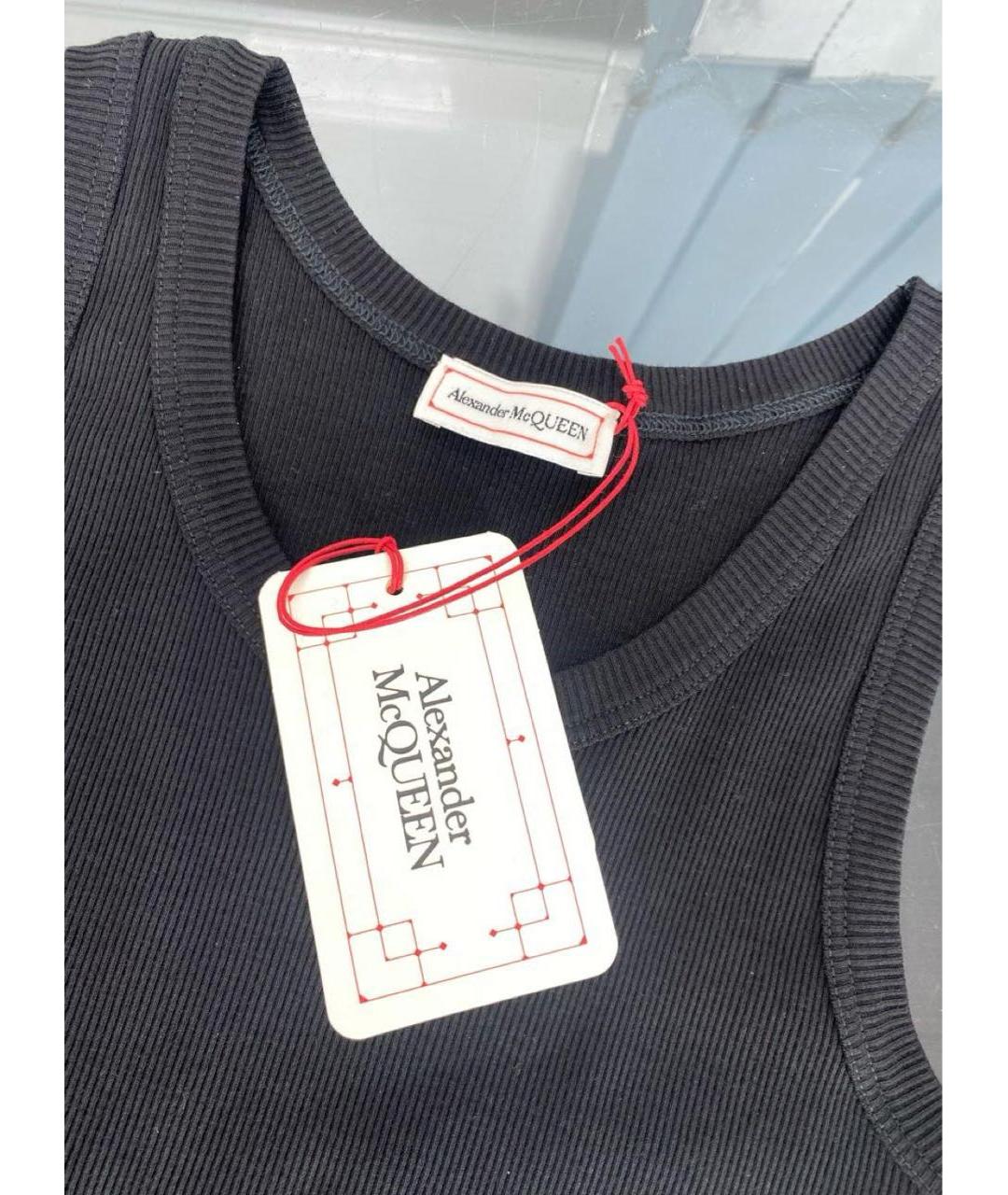 ALEXANDER MCQUEEN Черная хлопковая майка, фото 3