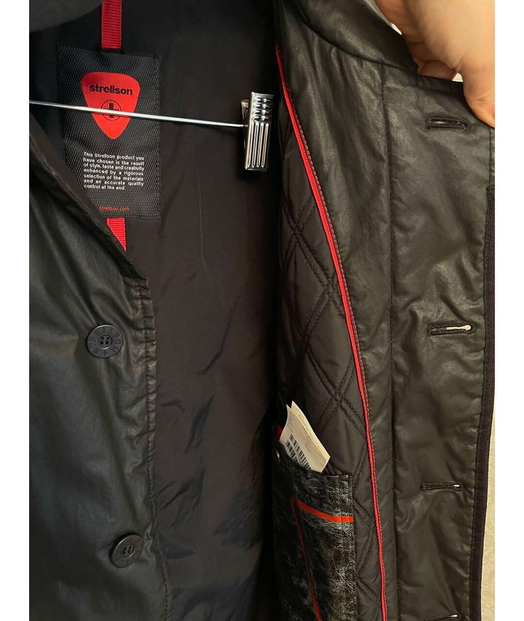 STRELLSON Черная полиуретановая куртка, фото 4