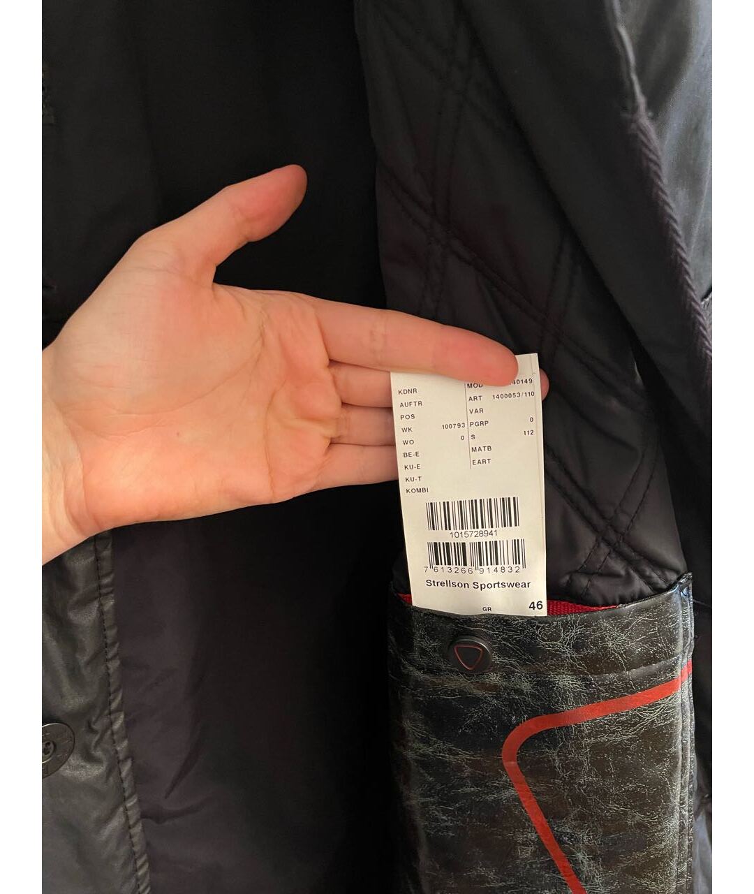 STRELLSON Черная полиуретановая куртка, фото 3