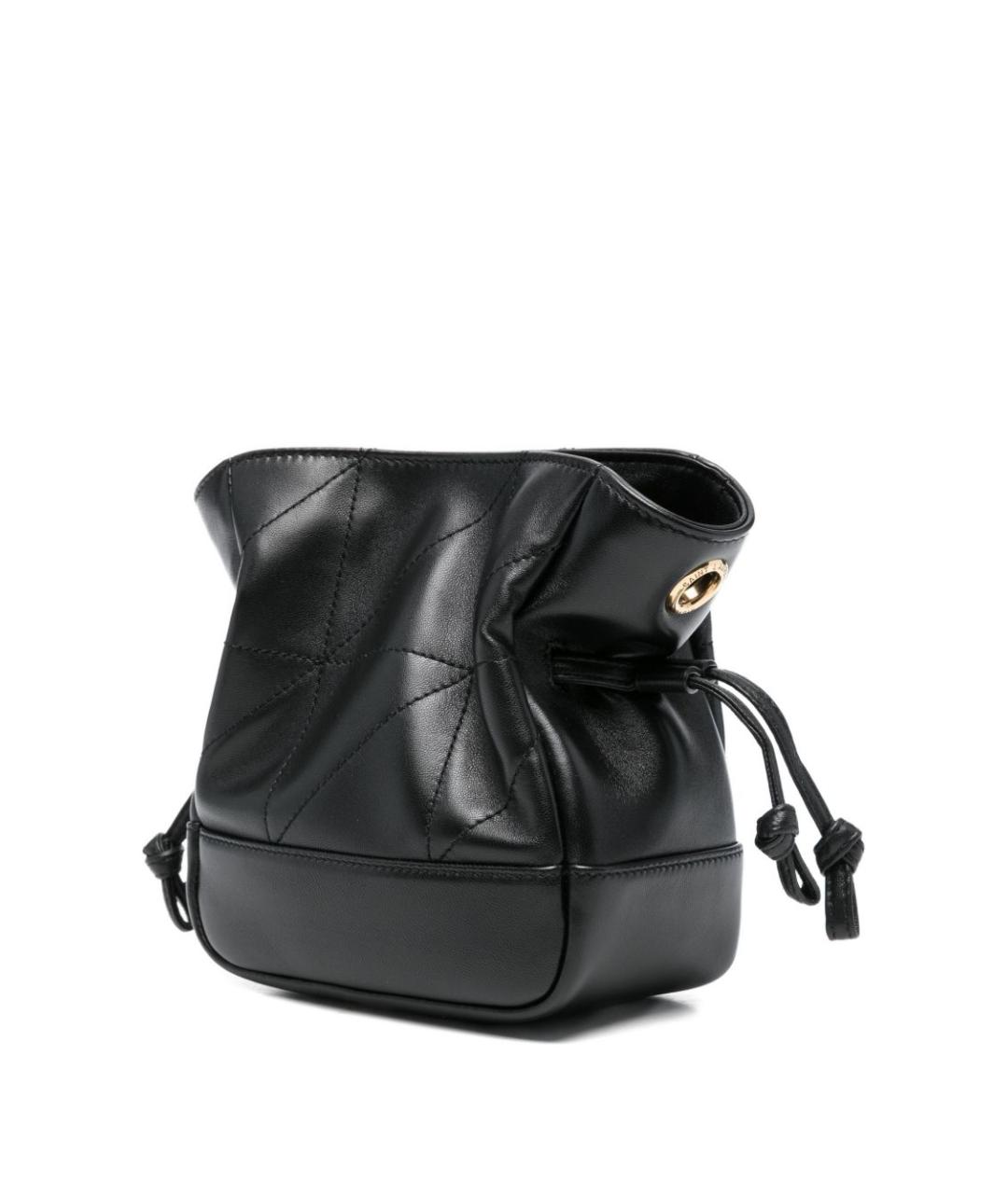 SAINT LAURENT Черная кожаная сумка через плечо, фото 5