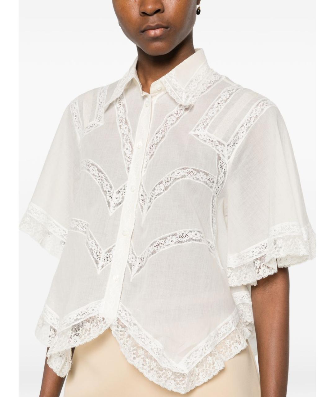 ERMANNO SCERVINO Белая хлопковая рубашка, фото 5