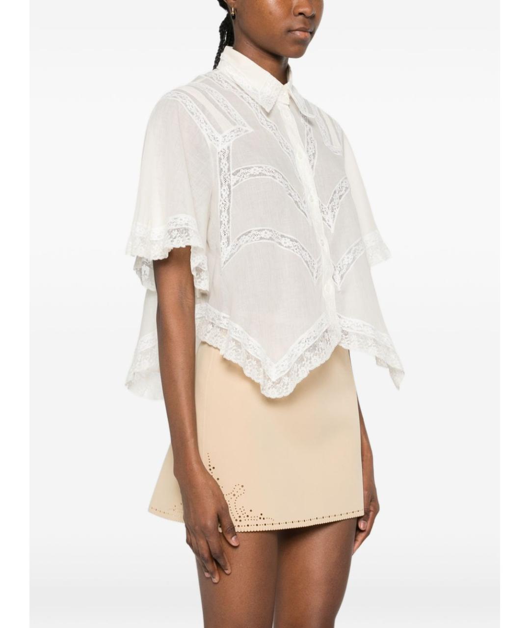 ERMANNO SCERVINO Белая хлопковая рубашка, фото 2