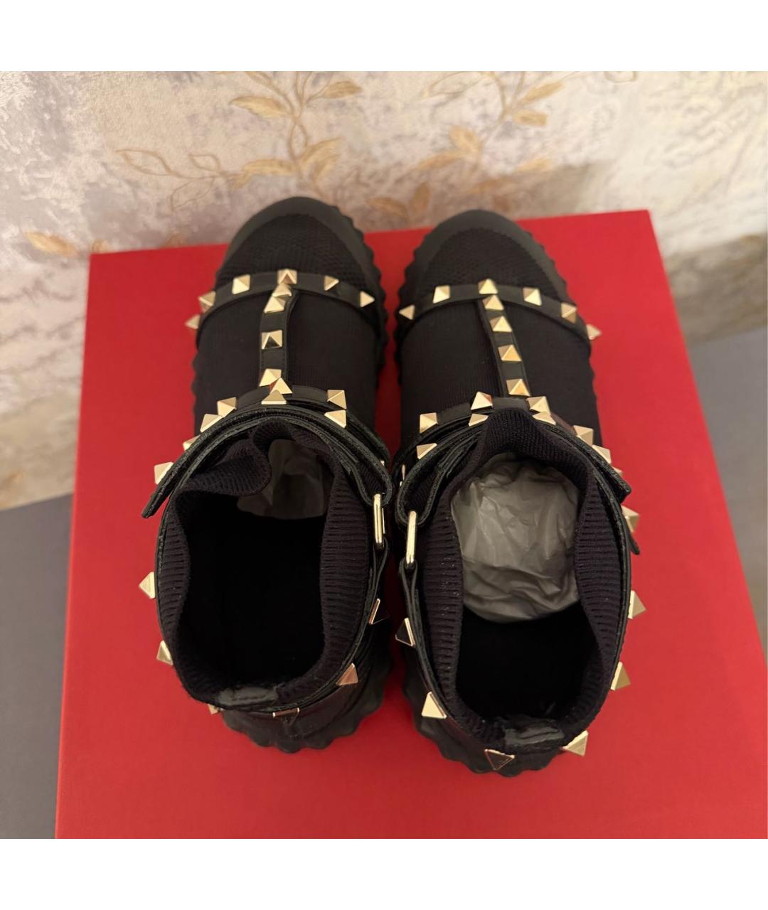 VALENTINO Черные текстильные кроссовки, фото 3