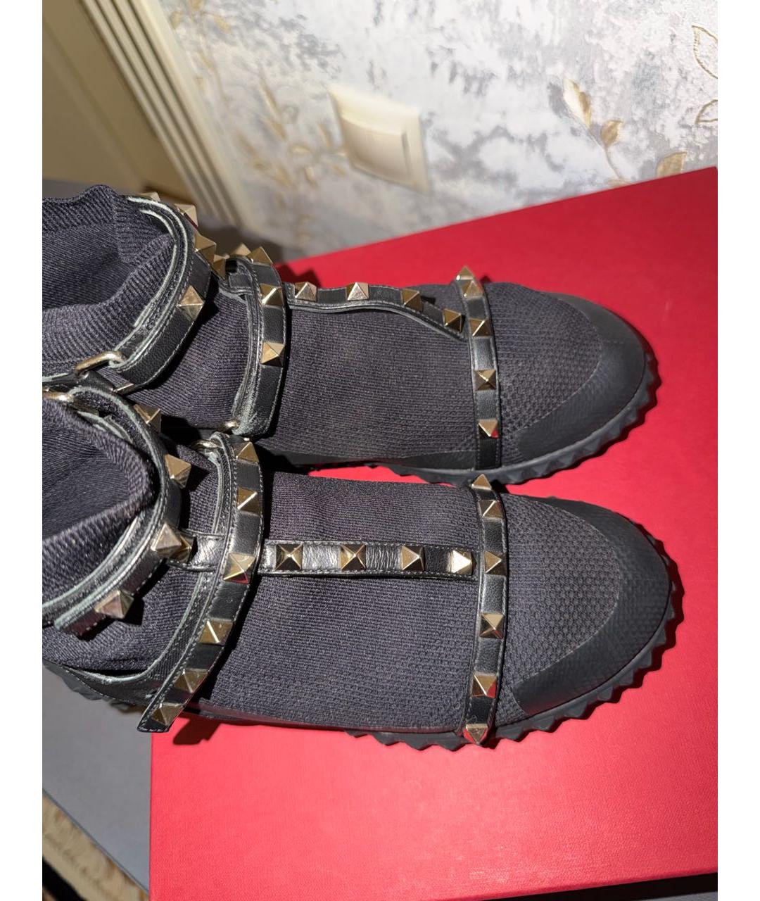 VALENTINO Черные текстильные кроссовки, фото 7