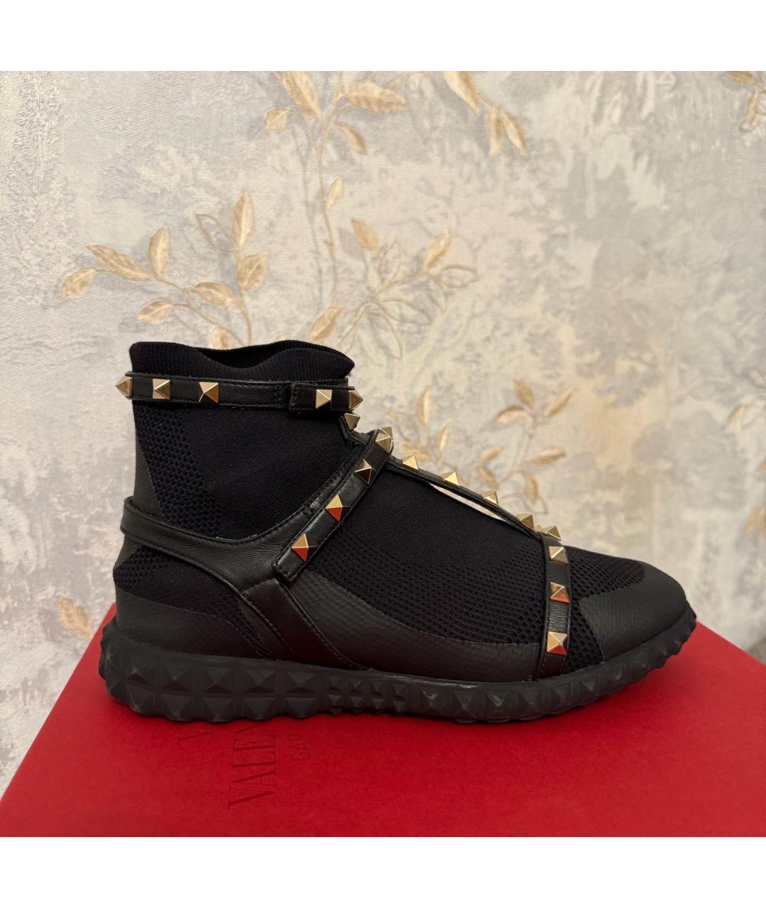 VALENTINO Черные текстильные кроссовки, фото 8