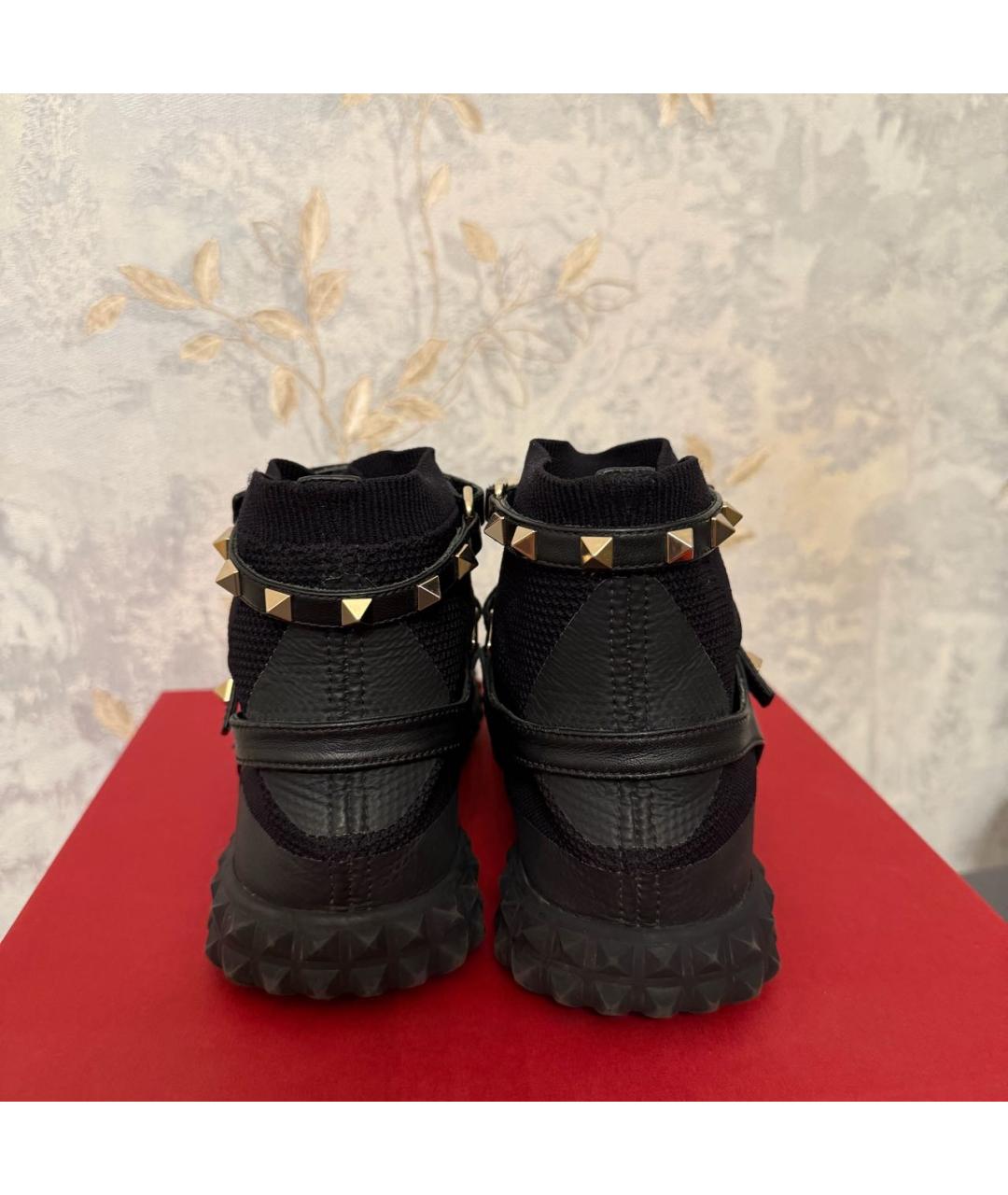 VALENTINO Черные текстильные кроссовки, фото 4