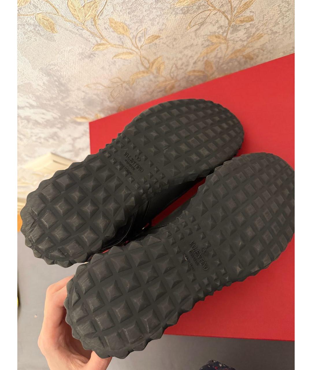 VALENTINO Черные текстильные кроссовки, фото 5