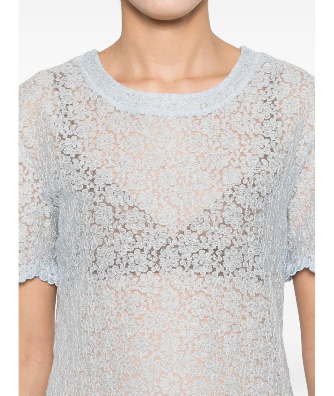 ERMANNO SCERVINO Голубая футболка, фото 2