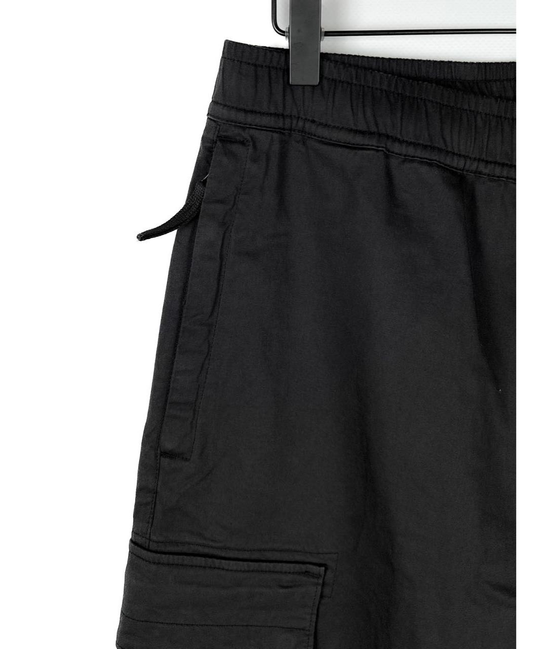 STONE ISLAND Черные хлопковые повседневные брюки, фото 2