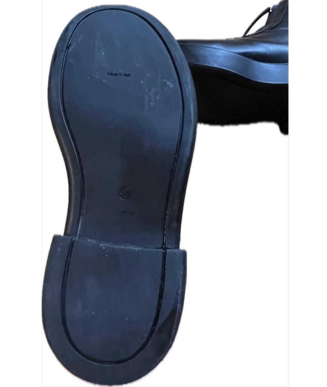 THE ROW Черные кожаные ботинки, фото 4