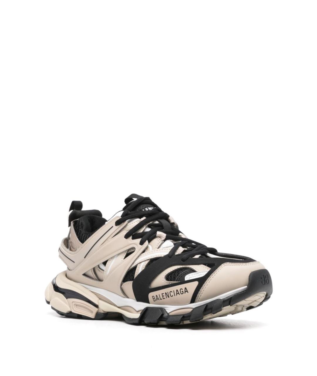 BALENCIAGA Бежевые текстильные низкие кроссовки / кеды, фото 2