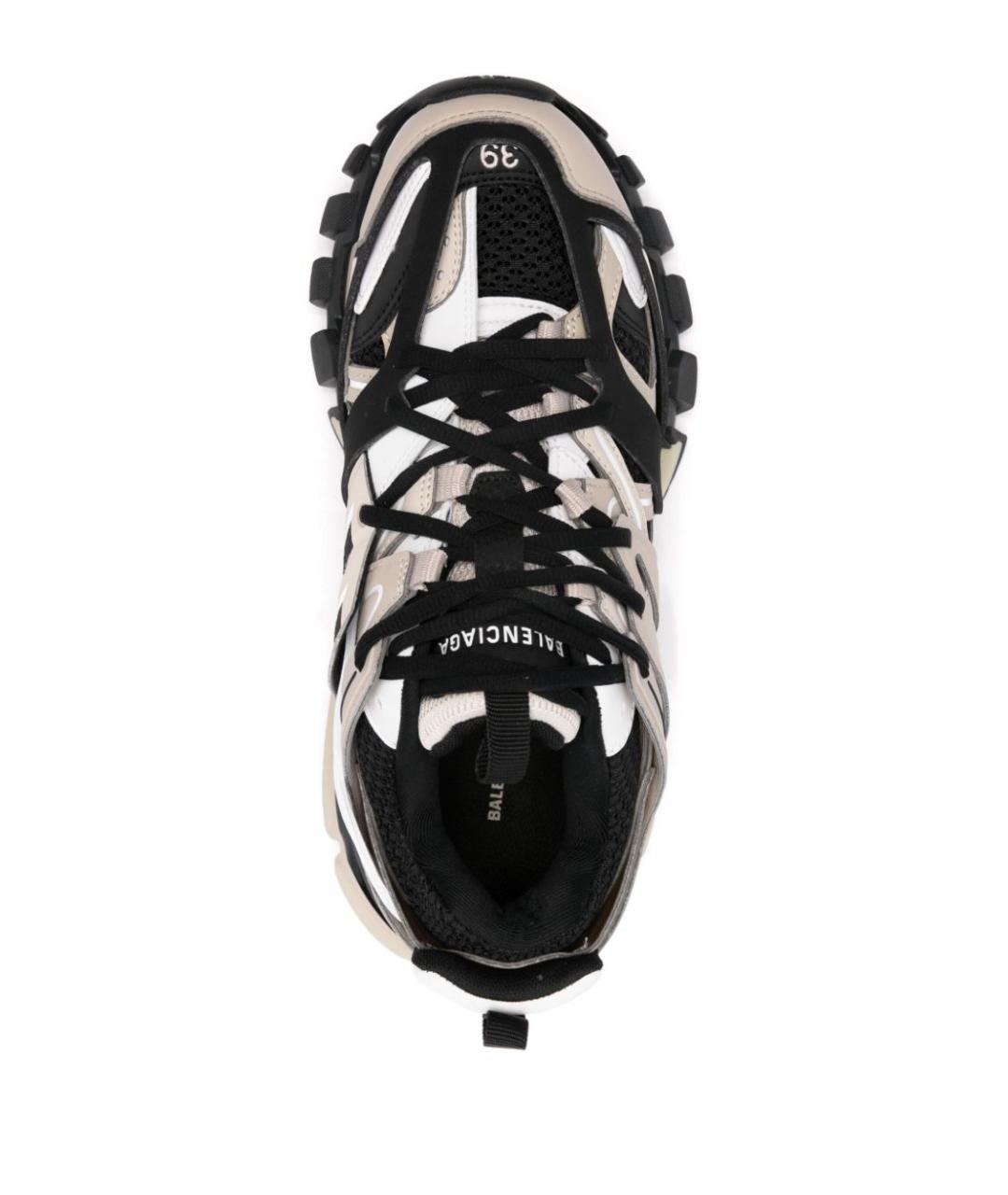 BALENCIAGA Бежевые текстильные низкие кроссовки / кеды, фото 4