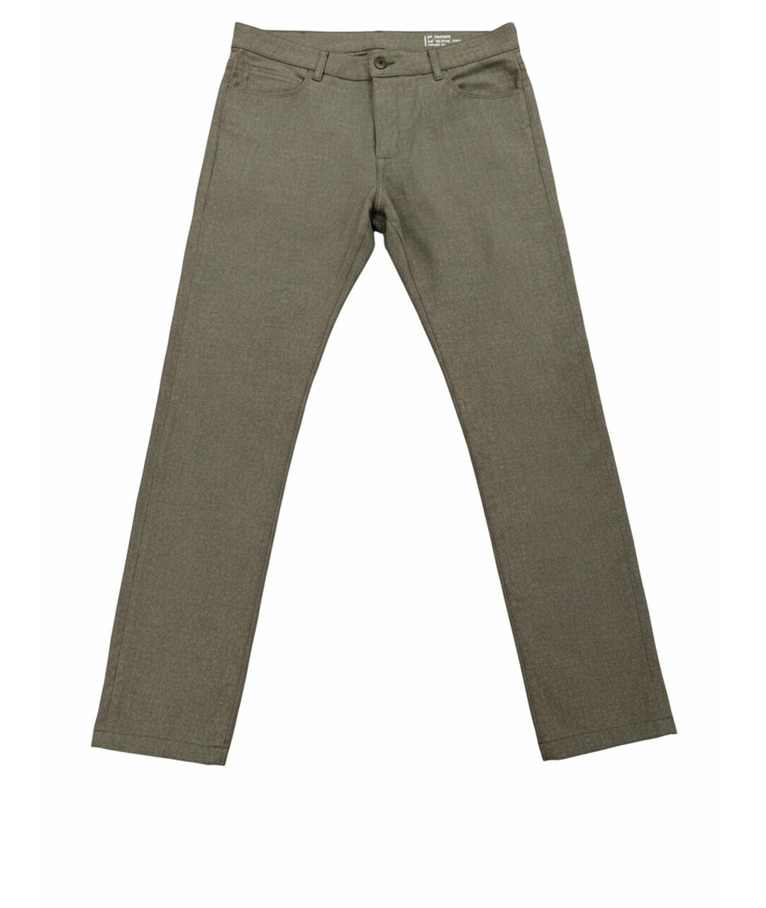 PT TORINO Серые шерстяные повседневные брюки, фото 1