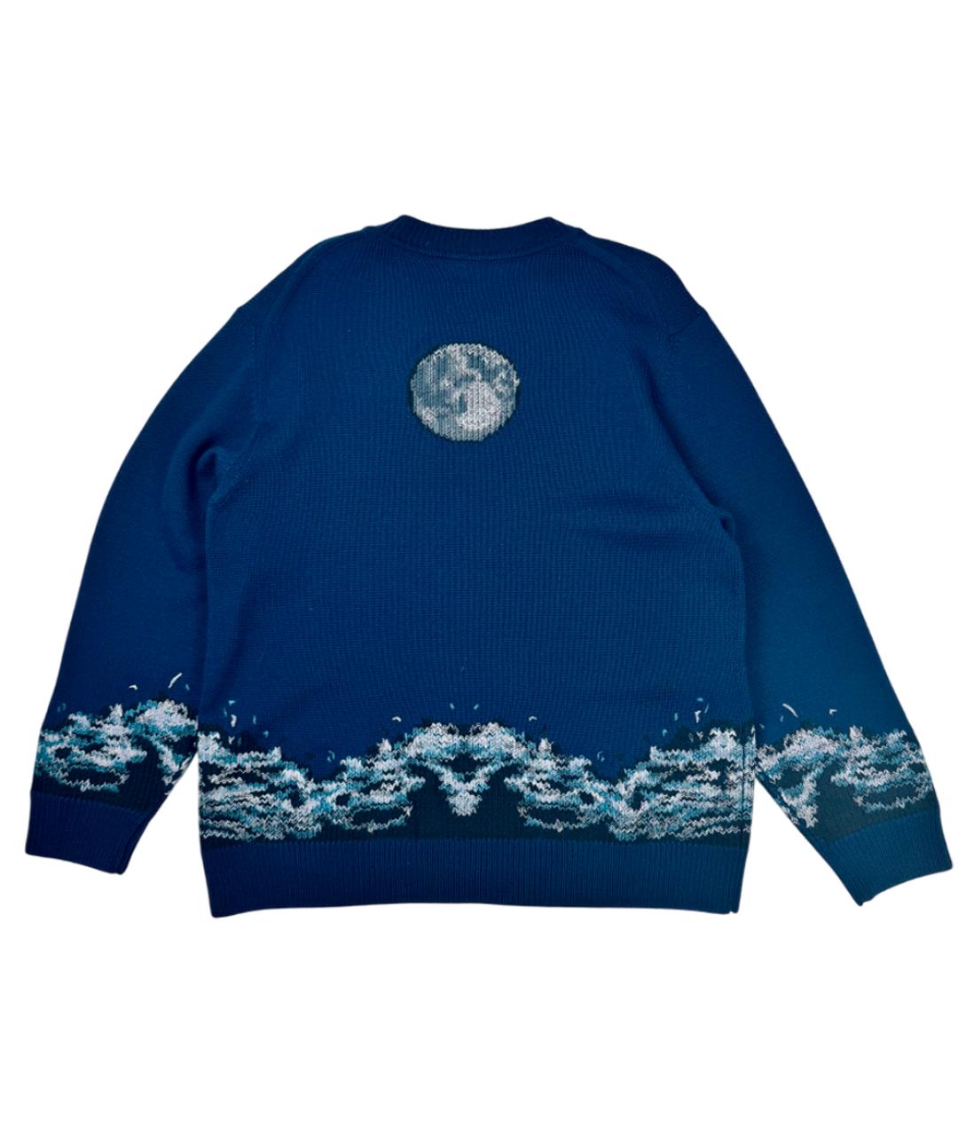 BURBERRY Темно-синий шерстяной джемпер / свитер, фото 2