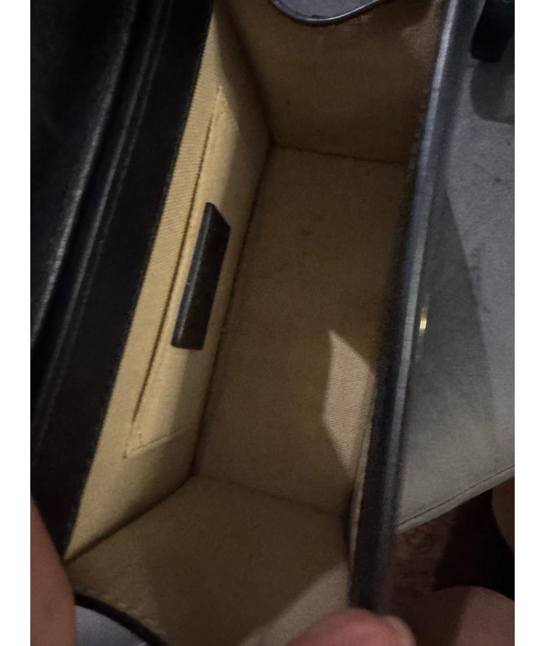 JACQUEMUS Черная кожаная сумка через плечо, фото 6