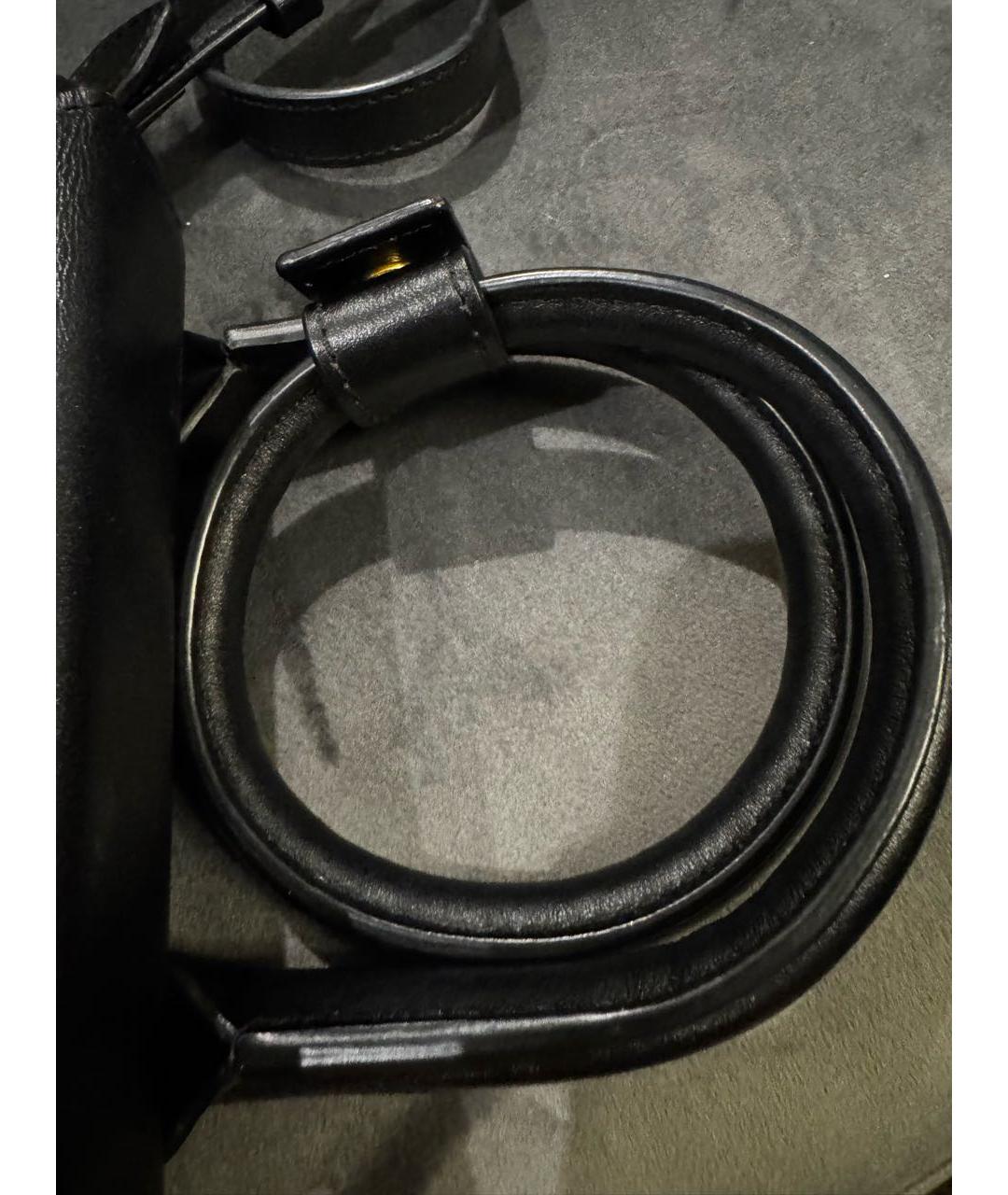 JACQUEMUS Черная кожаная сумка через плечо, фото 7