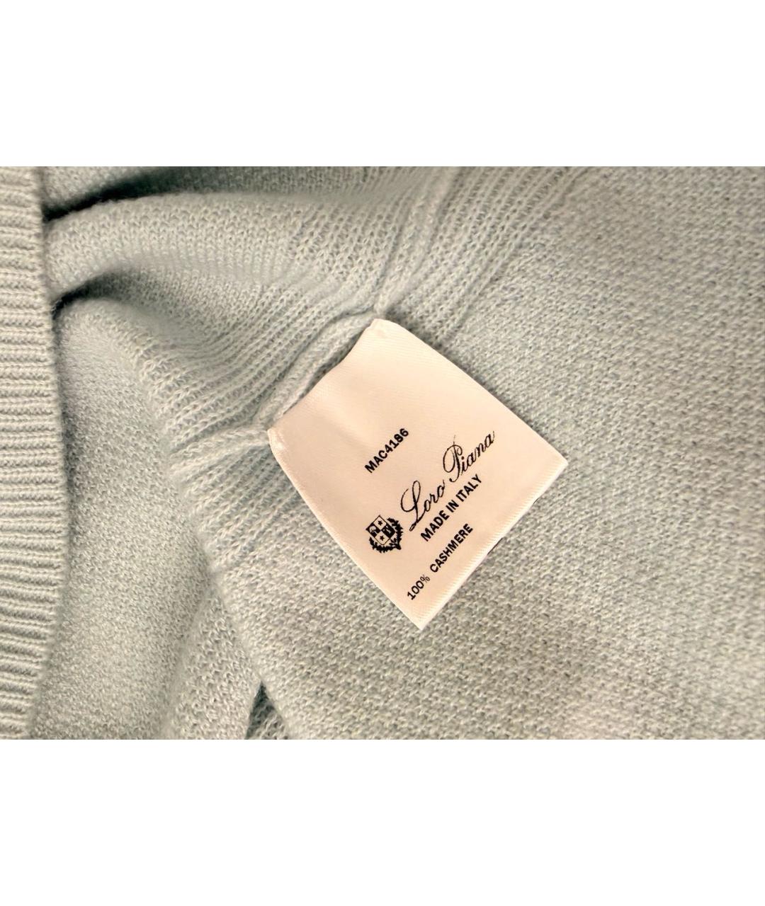 LORO PIANA Голубой кашемировый джемпер / свитер, фото 6