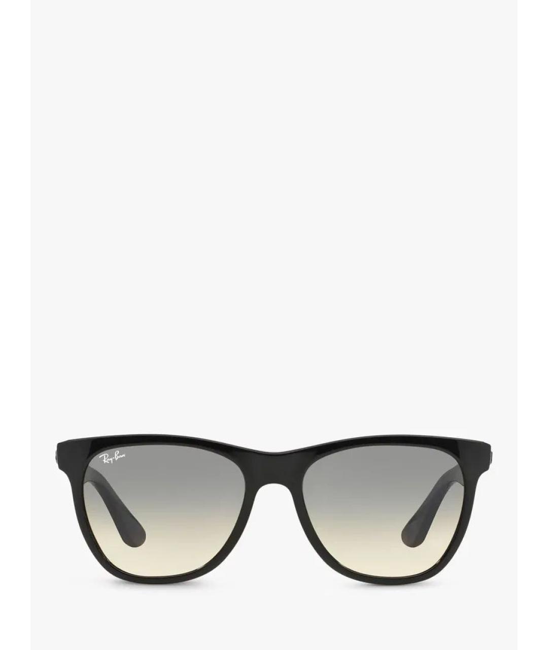 RAY BAN Черные пластиковые солнцезащитные очки, фото 9