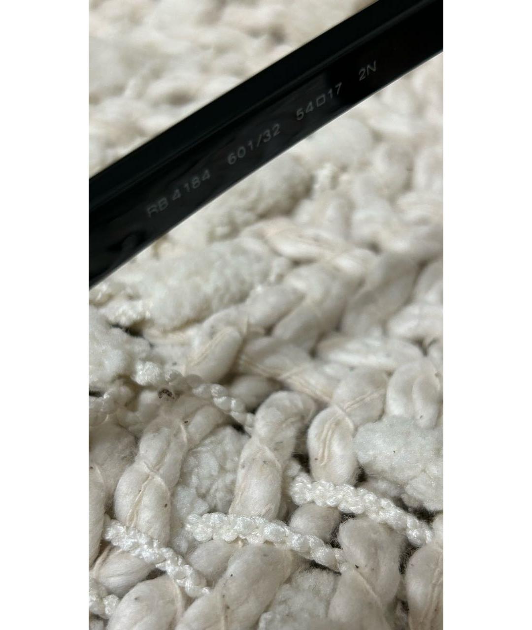 RAY BAN Черные пластиковые солнцезащитные очки, фото 8