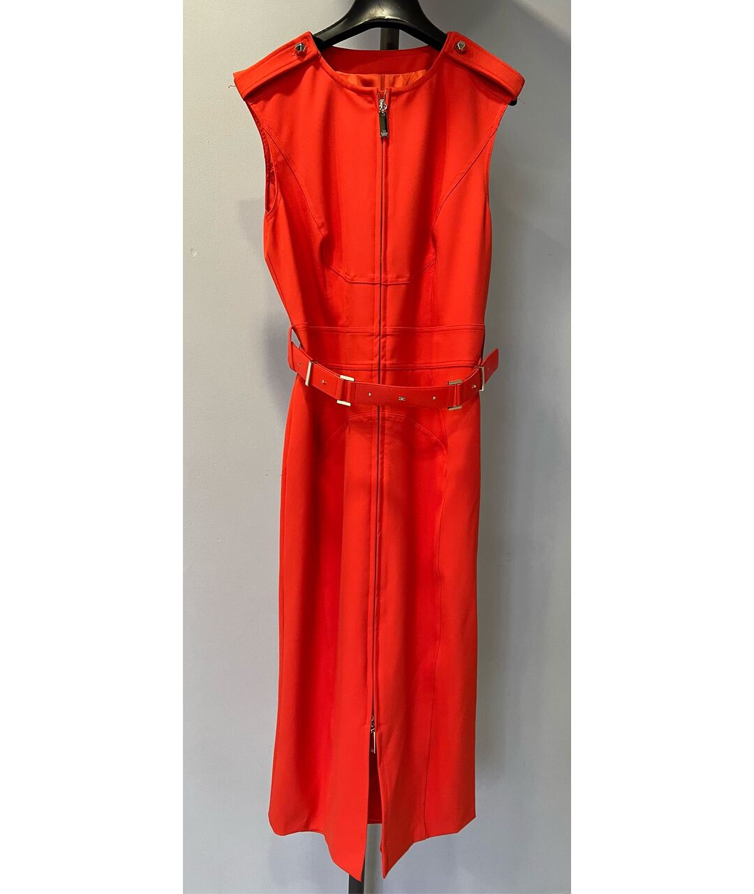 ELISABETTA FRANCHI Красное полиамидовое повседневное платье, фото 5