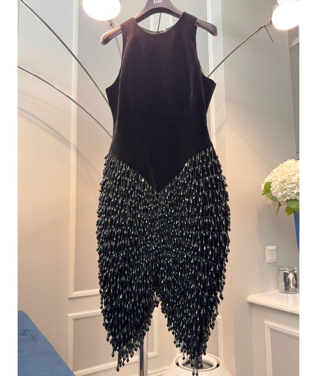 RASARIO Черное бархатное вечернее платье, фото 2