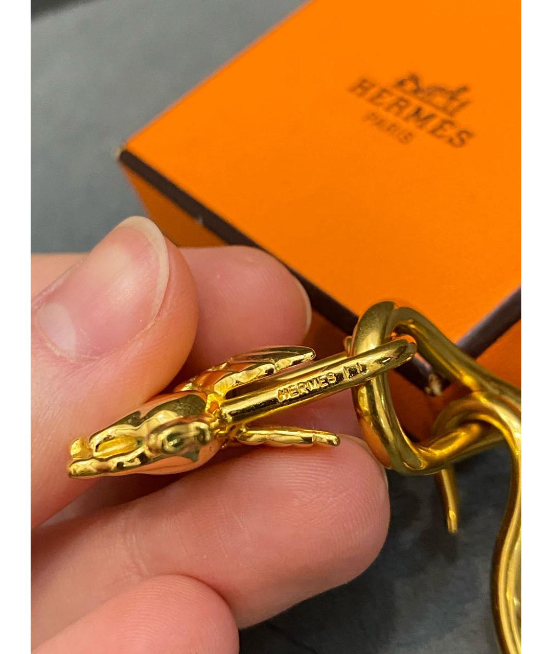 HERMES Коричневая кожаная подвеска, фото 3