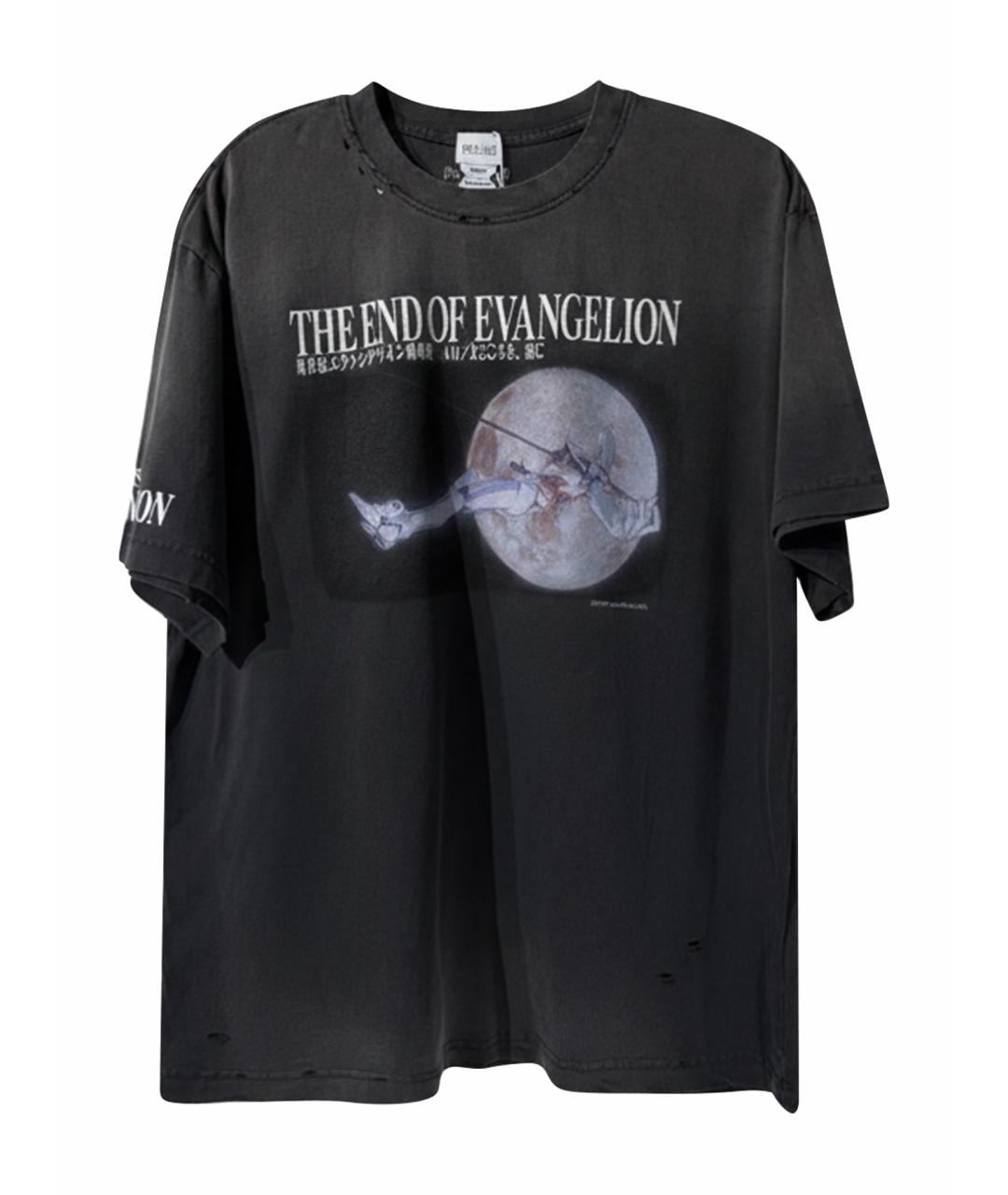 PROTOCOL INDEX Антрацитовая хлопковая футболка, фото 1