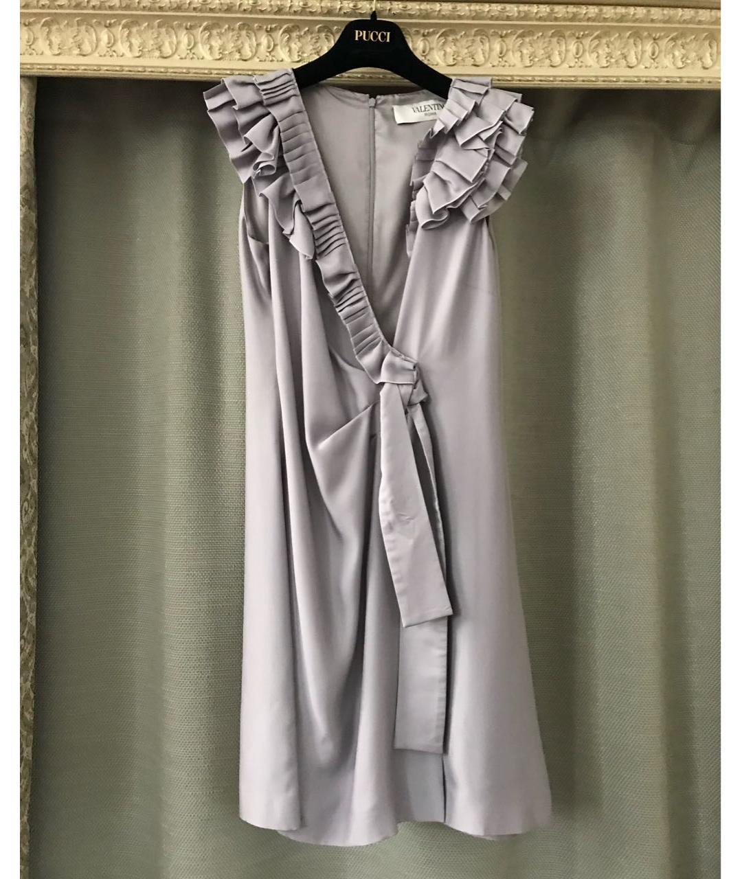 VALENTINO Розовое шелковое коктейльное платье, фото 8