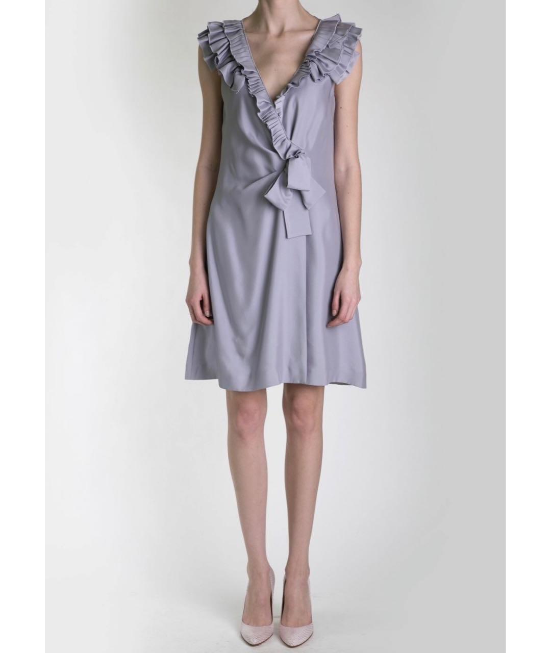 VALENTINO Розовое шелковое коктейльное платье, фото 2