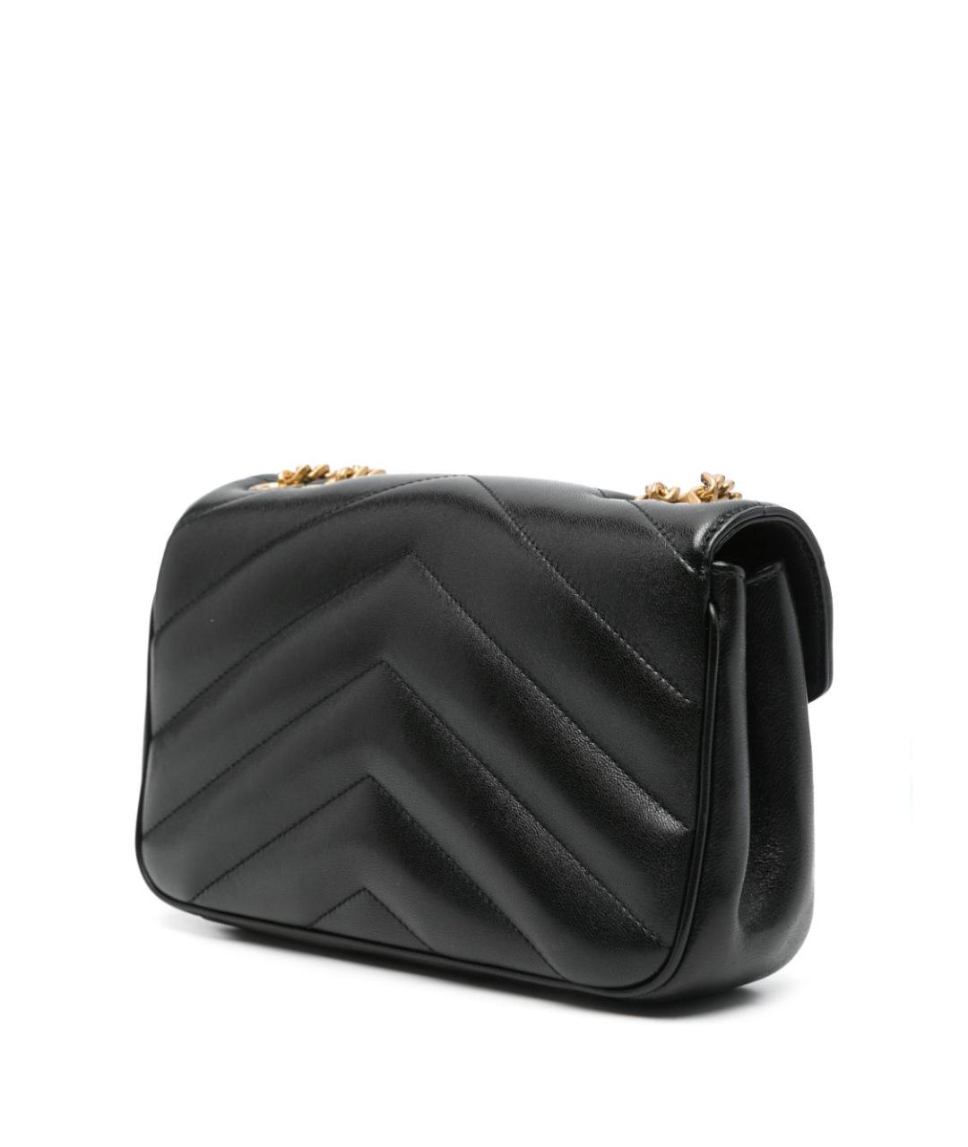 SAINT LAURENT Черная кожаная сумка через плечо, фото 4