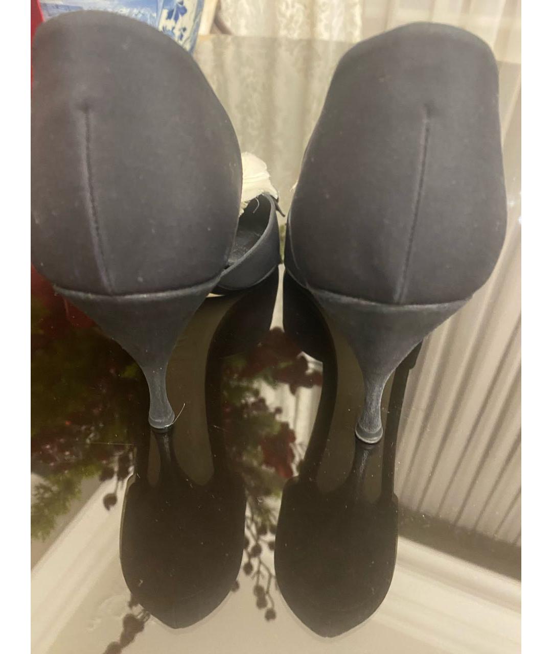 CHANEL Черные текстильные туфли, фото 4