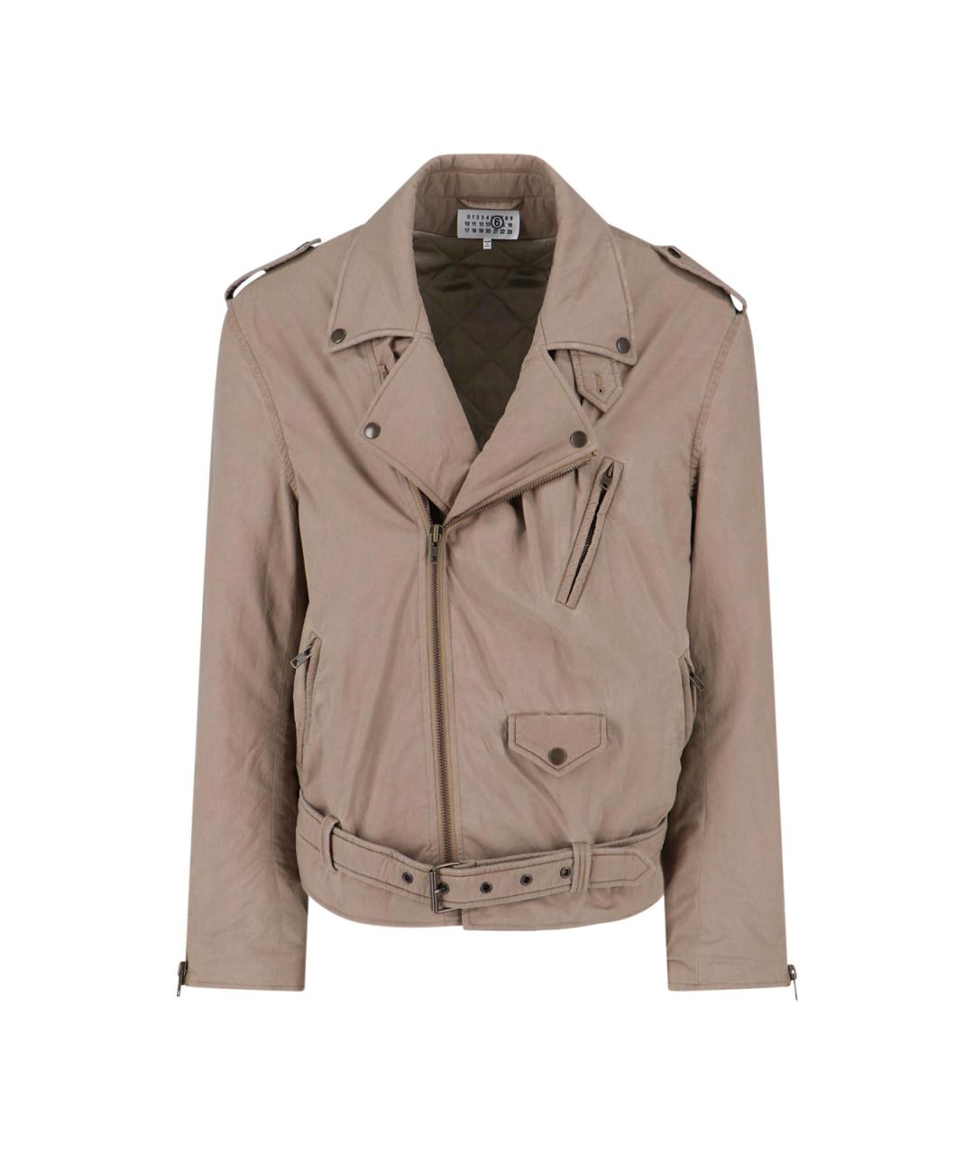 MM6 MAISON MARGIELA Бежевая хлопковая куртка, фото 1