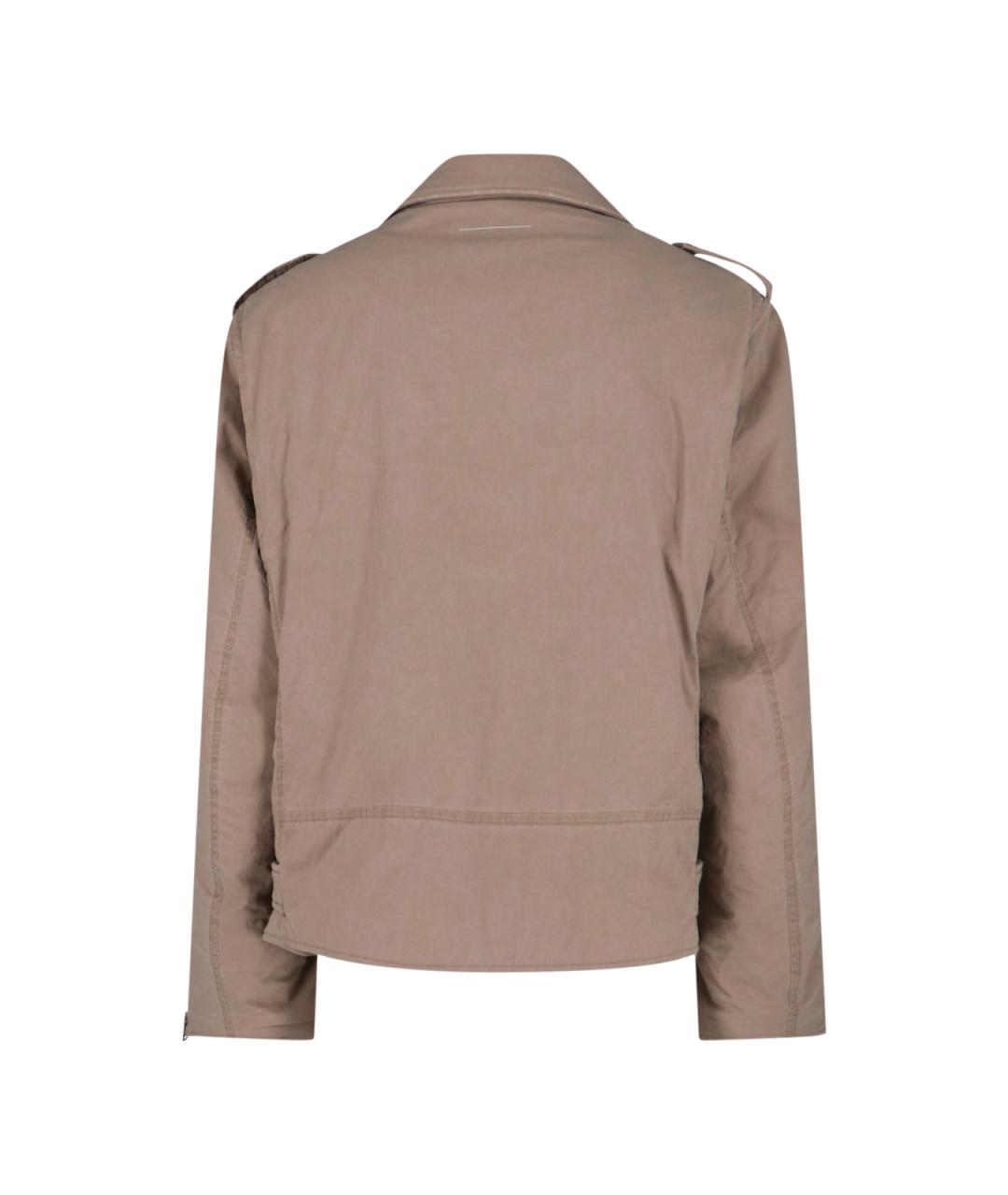 MM6 MAISON MARGIELA Бежевая хлопковая куртка, фото 2