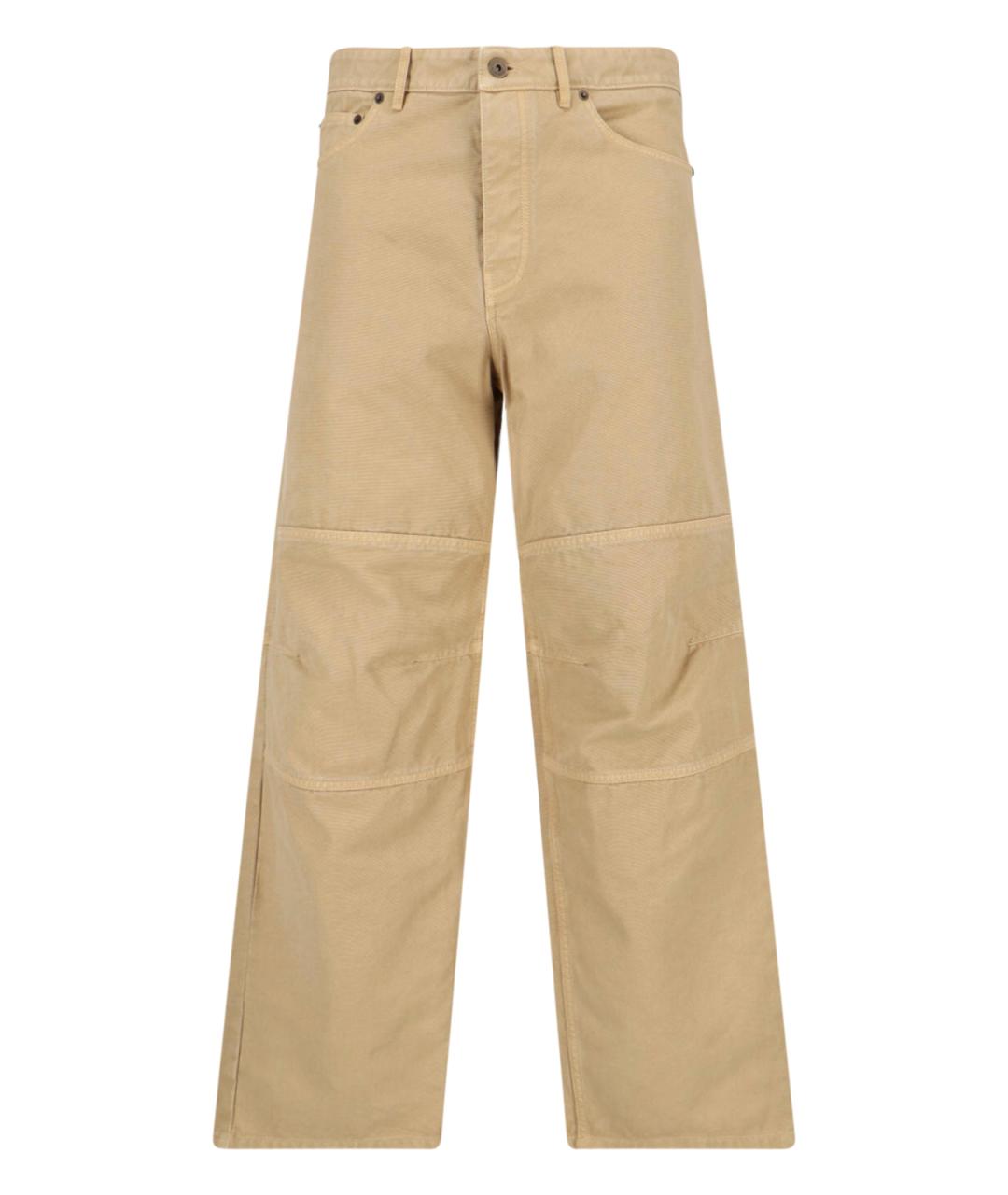 BURBERRY Коричневые хлопковые повседневные брюки, фото 1