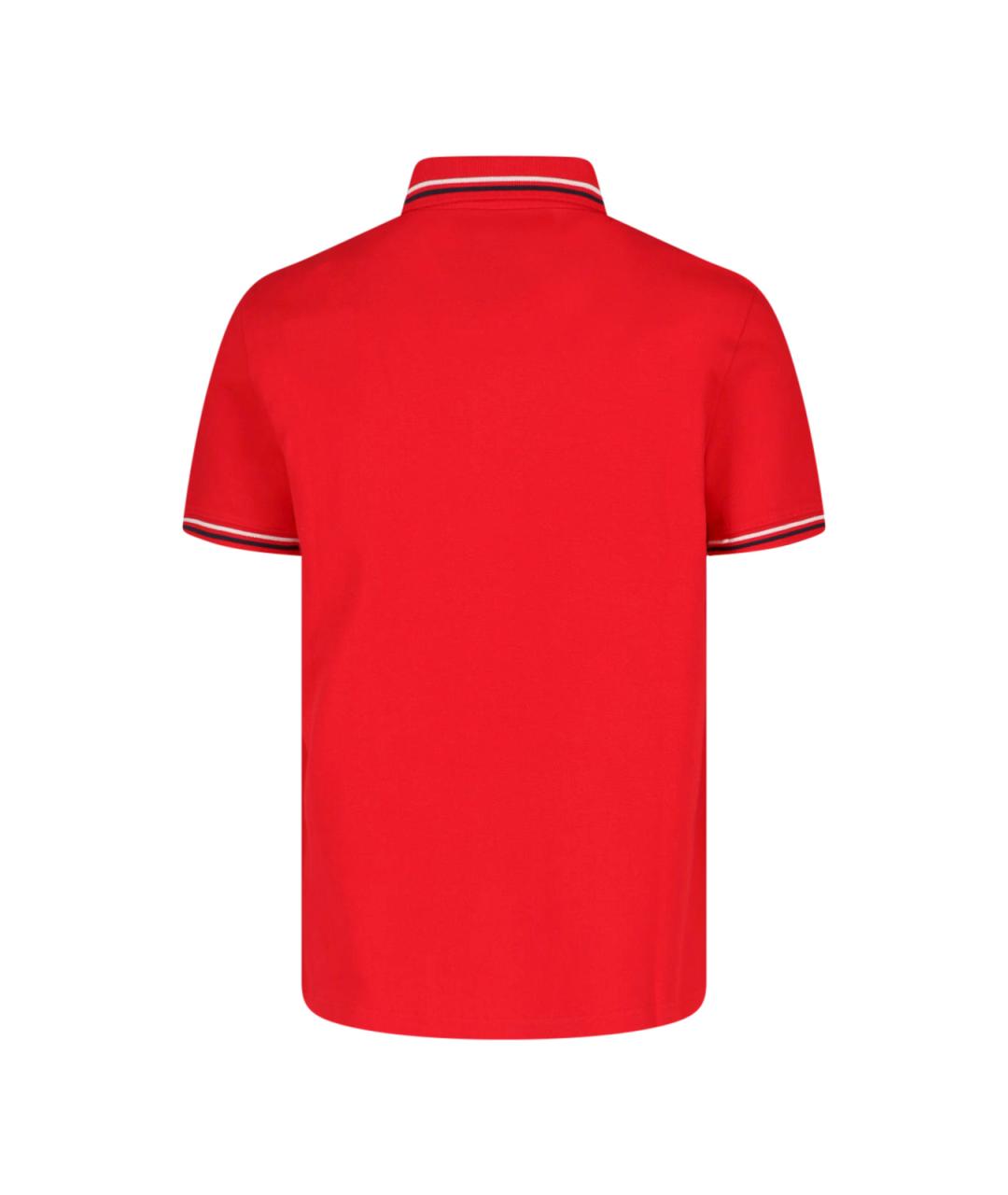 VALENTINO Красное хлопковое поло с коротким рукавом, фото 2
