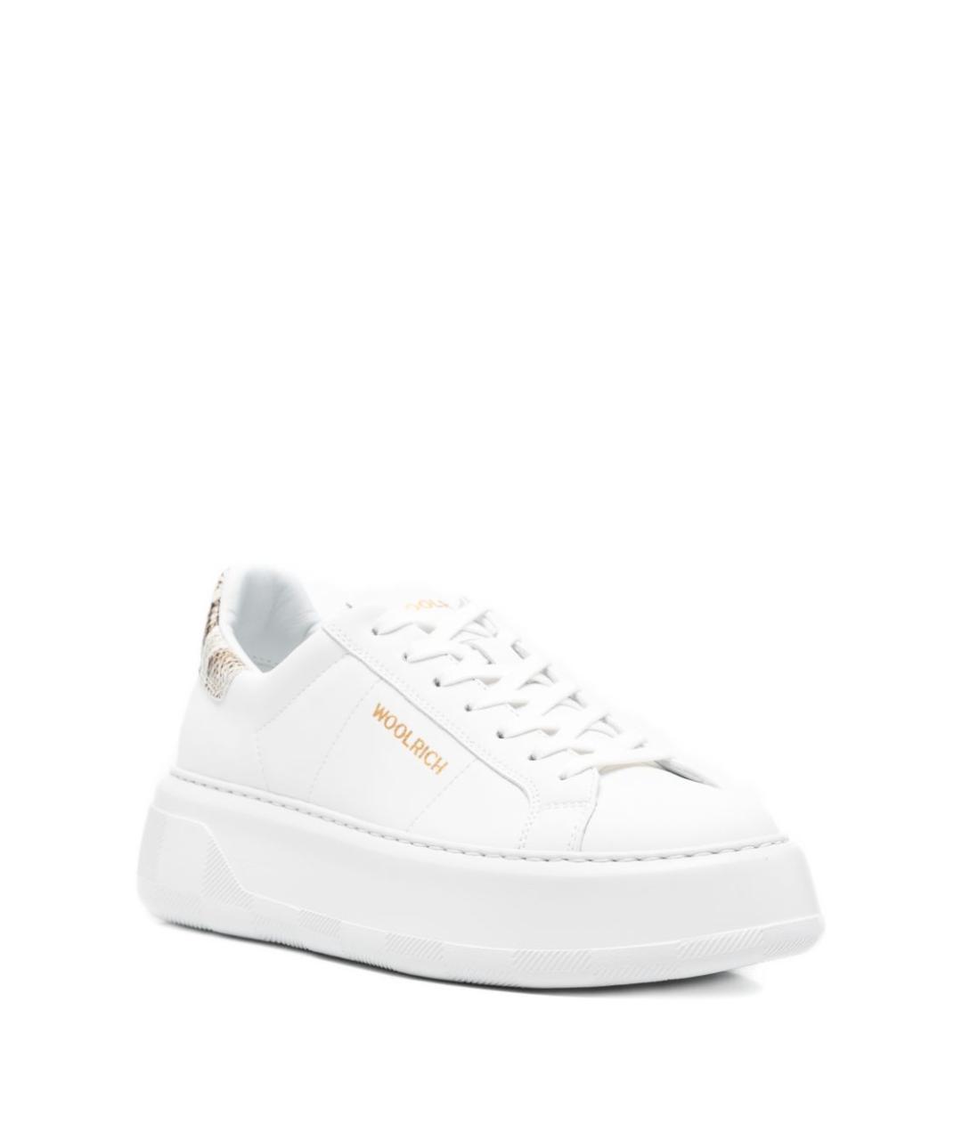 WOOLRICH Белые кожаные кроссовки, фото 4