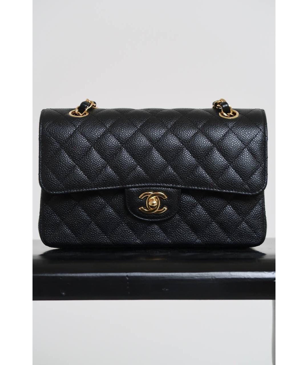 CHANEL Черная кожаная сумка через плечо, фото 4