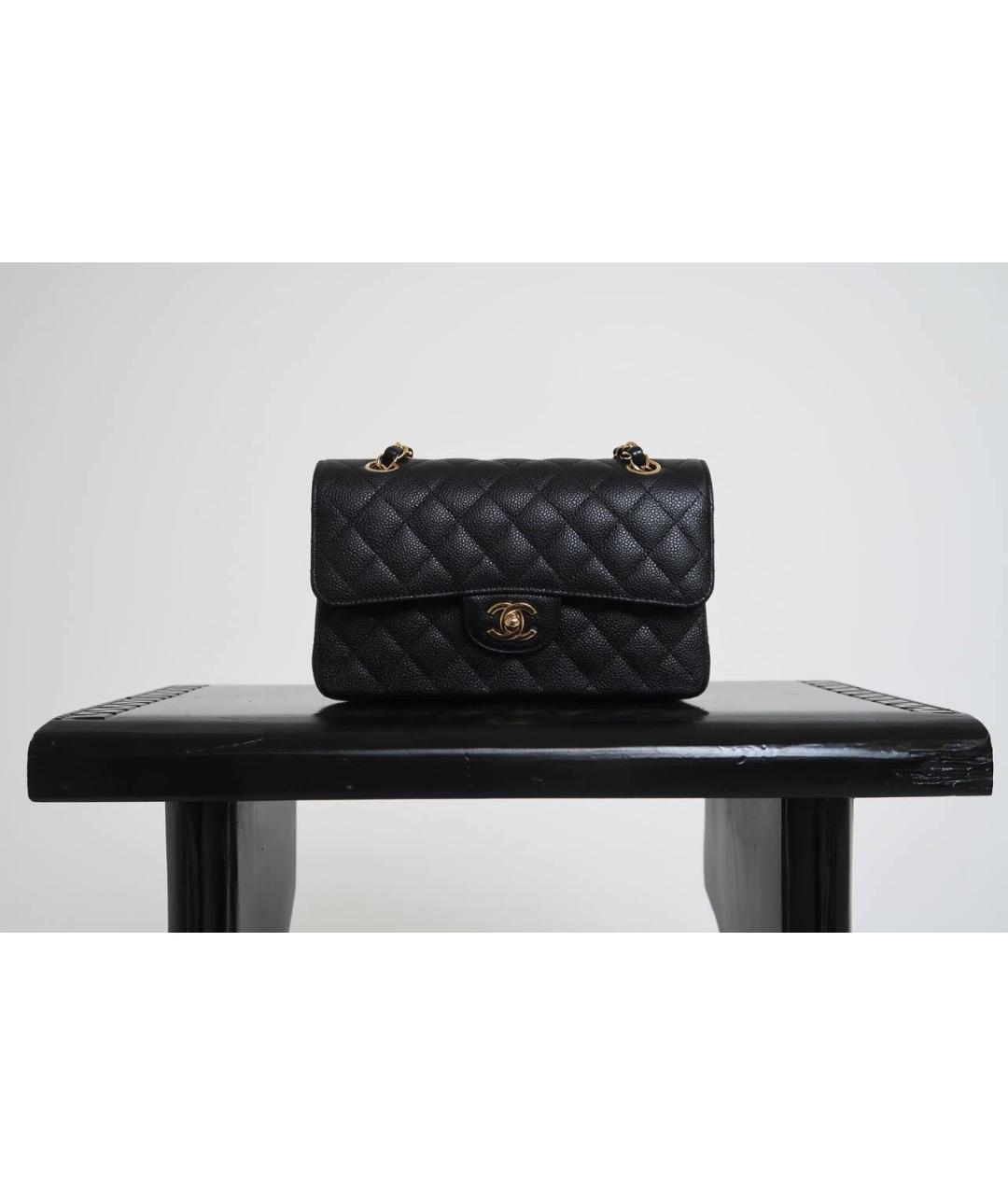CHANEL Черная кожаная сумка через плечо, фото 3