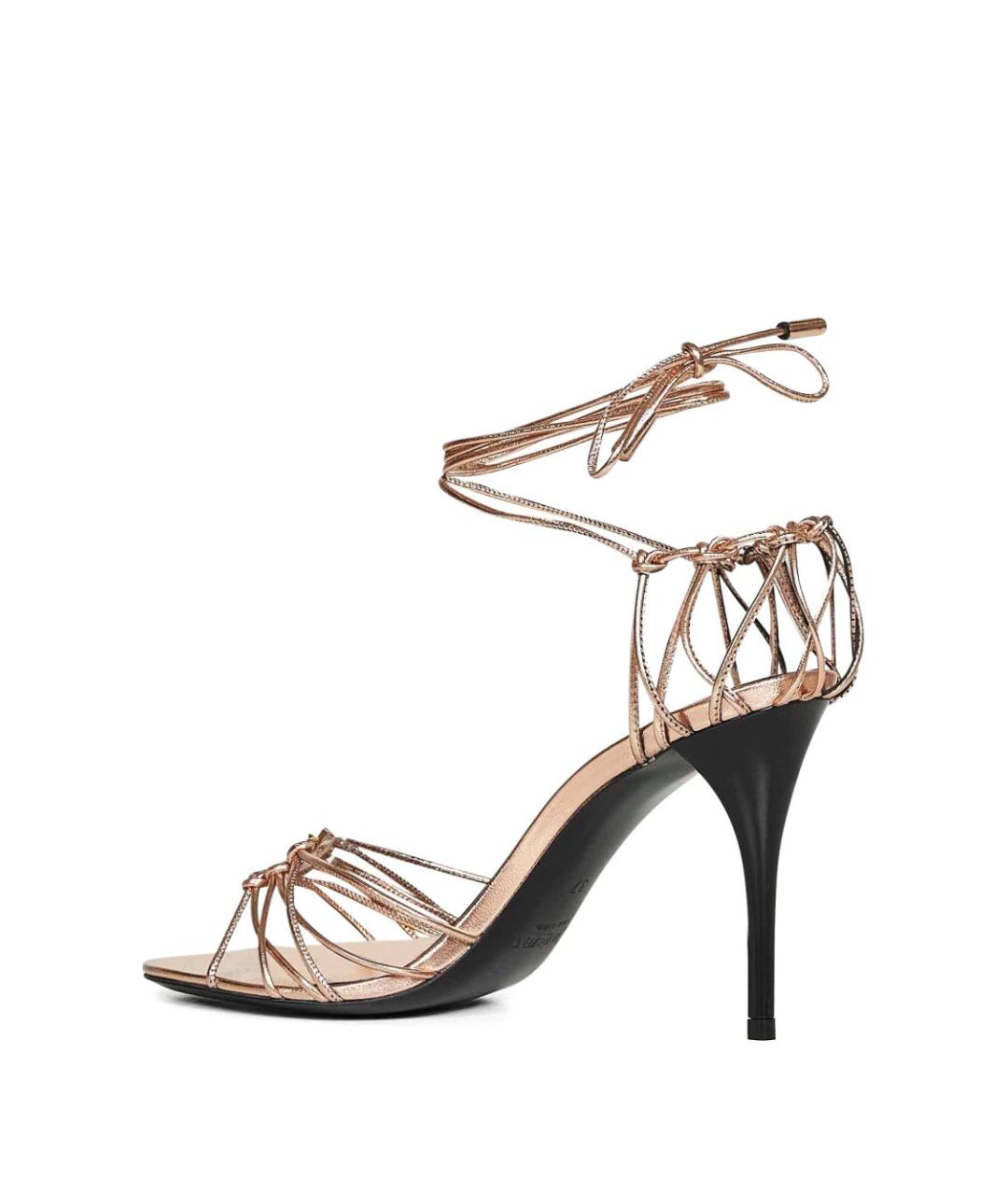 SAINT LAURENT Розовые кожаные босоножки, фото 3