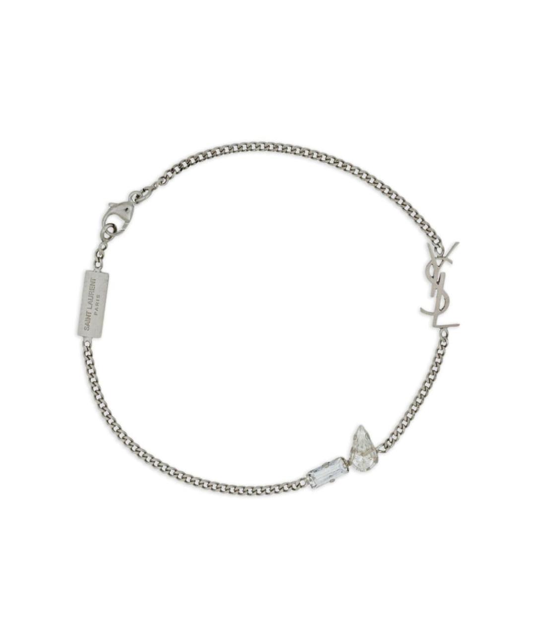 SAINT LAURENT Серебрянный металлический браслет, фото 1