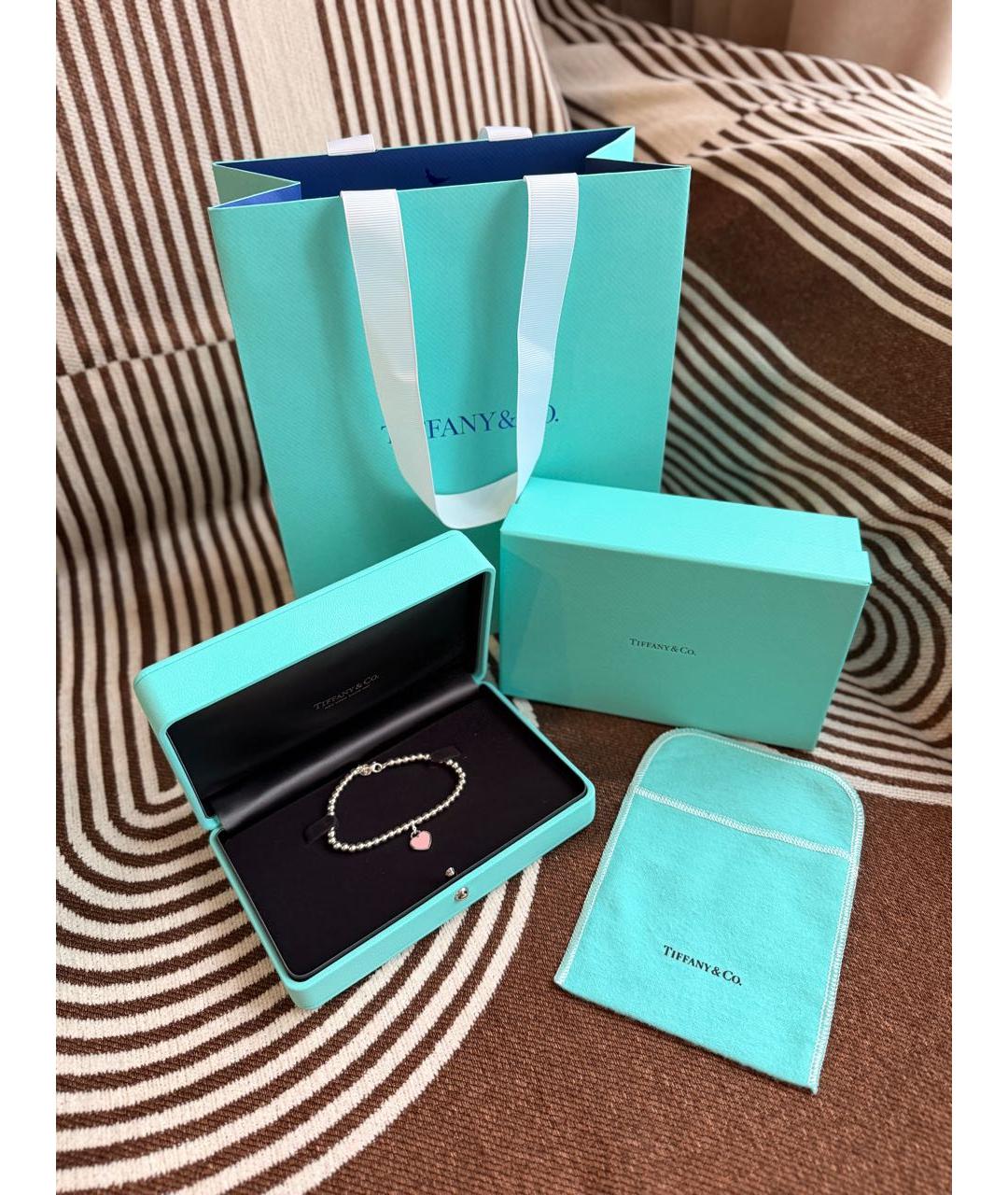 TIFFANY&CO Розовый серебряный браслет, фото 4