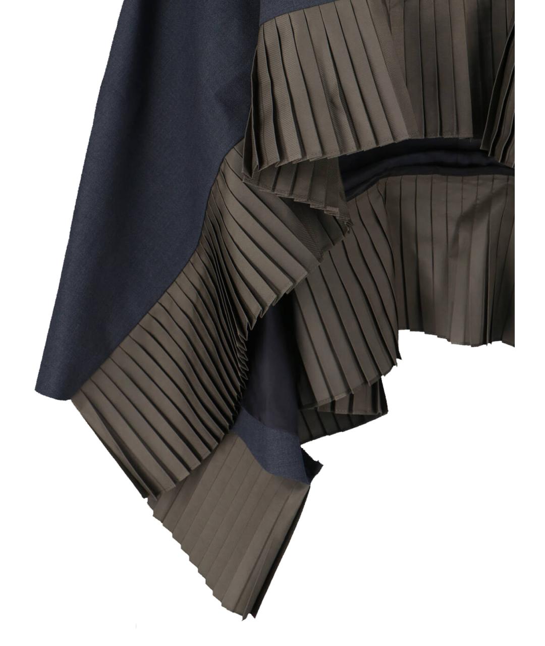 SACAI Серая полиэстеровая юбка миди, фото 4