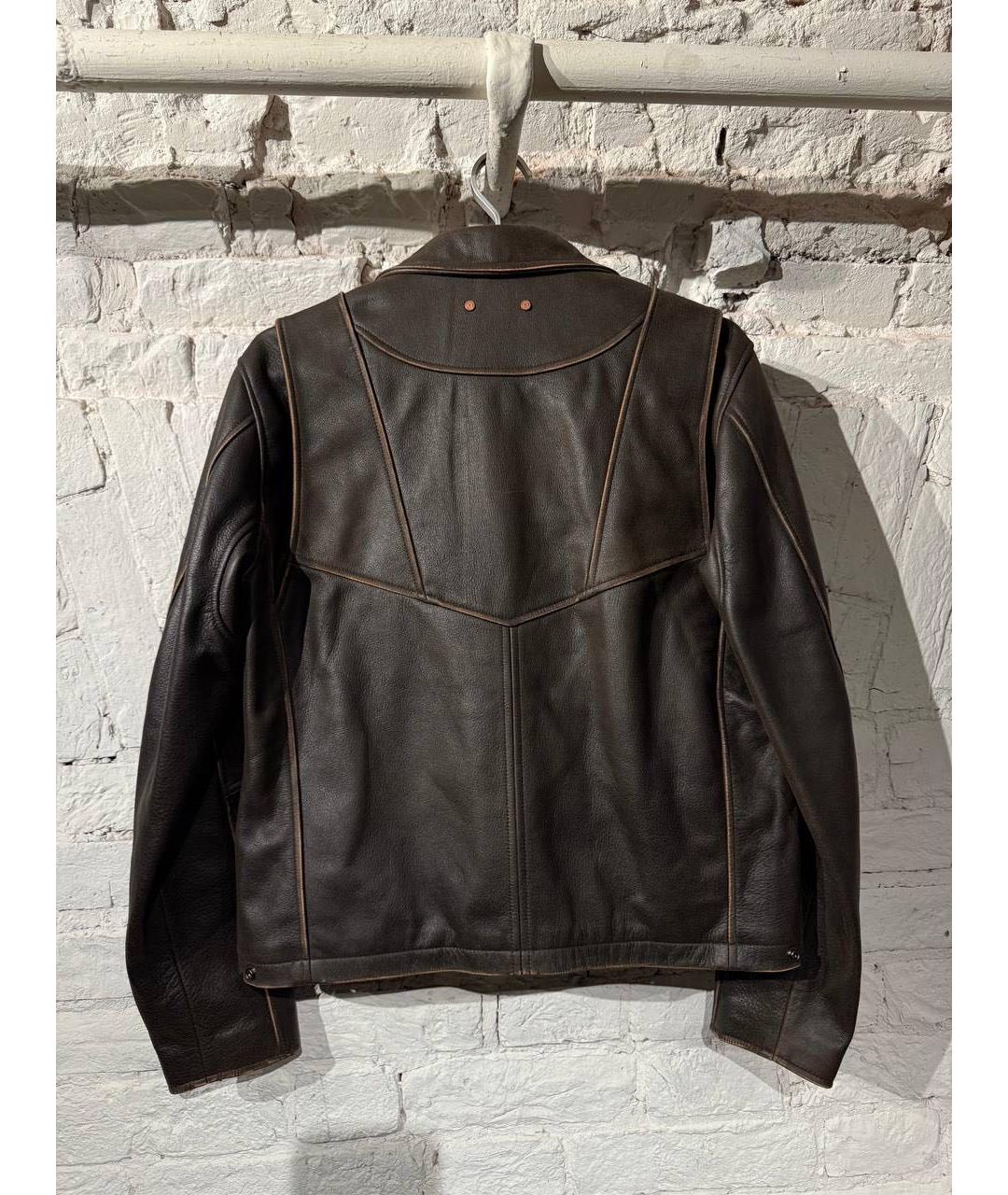 ANDERSSON BELL Коричневая кожаная куртка, фото 2